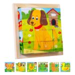 CubePuzzle– Leuk&Educatief– 3D Houten Blokken Puzzel Ranch | Educatief Speelgoed