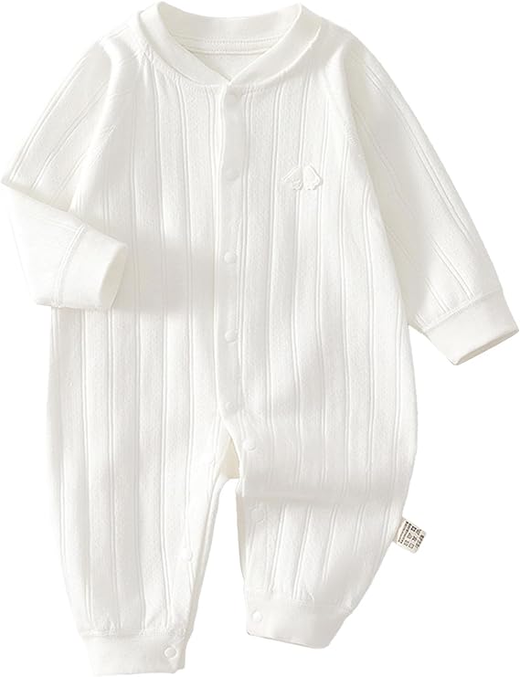 61aWyWwVgWL._AC_SX569 Mini Fashion™ - Knus&Comfortabel - Baby Pyjama Wit / 80 (9–12 maanden) | Educatief Speelgoed - Afbeelding 1
