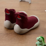 BareFoot– Natuurlijk Lopen – Babyschoenen Met Flexibele Zool Donkerrood / 22–23 (1-1.5 jaar) | Educatief Speelgoed