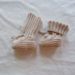 Mini Fashion™ - Warm&Stijlvol - Gebreide Babyslofjes Licht Grijs / S (0-6 maanden) | Educatief Speelgoed
