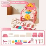 Tool Master - Bouw&Speel - Gereedschapskist Speelset 60 stuks (Rood) | Educatief Speelgoed