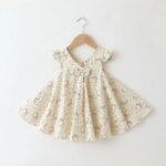 Mini Fashion™ - Speels&Elegant - Meisjes Zomer Jurk Lavendel Bloemig / 80 (12-18 maanden) | Educatief Speelgoed