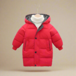 CuddleCoat– Knus&Beschermend– Katoenen Winterjas Rood / 110 (4 jaar / 59 cm / 80 cm) | Educatief Speelgoed