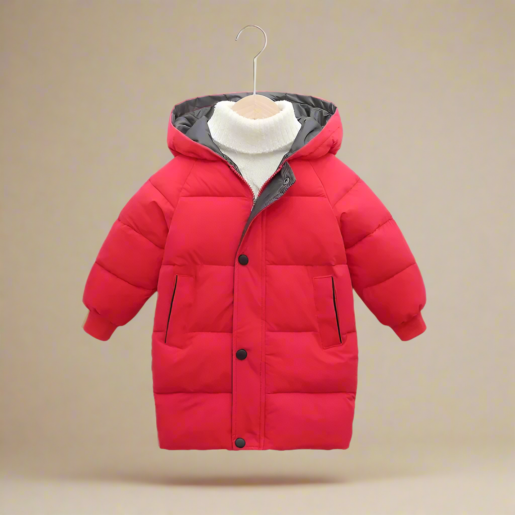 6_3143fde7-044e-4019-ac5d-1b66a506c402 CuddleCoat– Knus&Beschermend– Katoenen Winterjas Rood / 140 (7 jaar / 66 cm / 92 cm) | Educatief Speelgoed - Afbeelding 1
