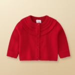 CozyCub– Comfortabel&Modieus– Gebreide Kinder Cardigan Sweater Tomaatrood / 73 (3-6 maanden) | Educatief Speelgoed