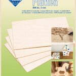 Houten platen - 4 stuks - A4