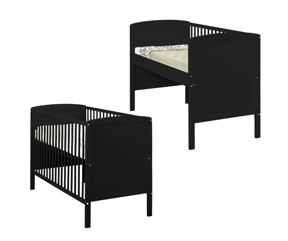 Meegroei Ledikant/Co-sleeper Colorfull Home Lya2 Beuken Black 60x120 Meegroei Ledikant/Co-sleeper Colorfull Home Lya2 Beuken Black 60x120 - Afbeelding 1