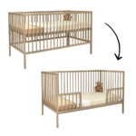 Meegroei Ledikant Colorfull Home Diana Linea Classic 70x140 Taupe