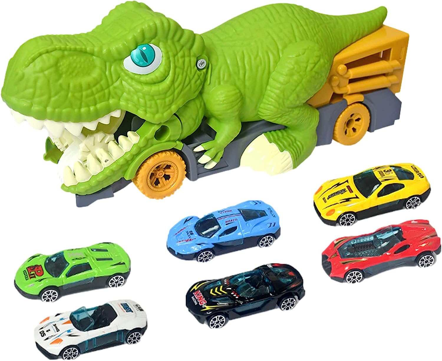 71PGvLj0ilL._AC_SL1500_29017800-8c05-48a5-88b6-9fbb35dd87df Dino Car Truck™ - Rijd de prehistorie in - Dinosaurus speelgoedauto | Educatief Speelgoed - Afbeelding 1