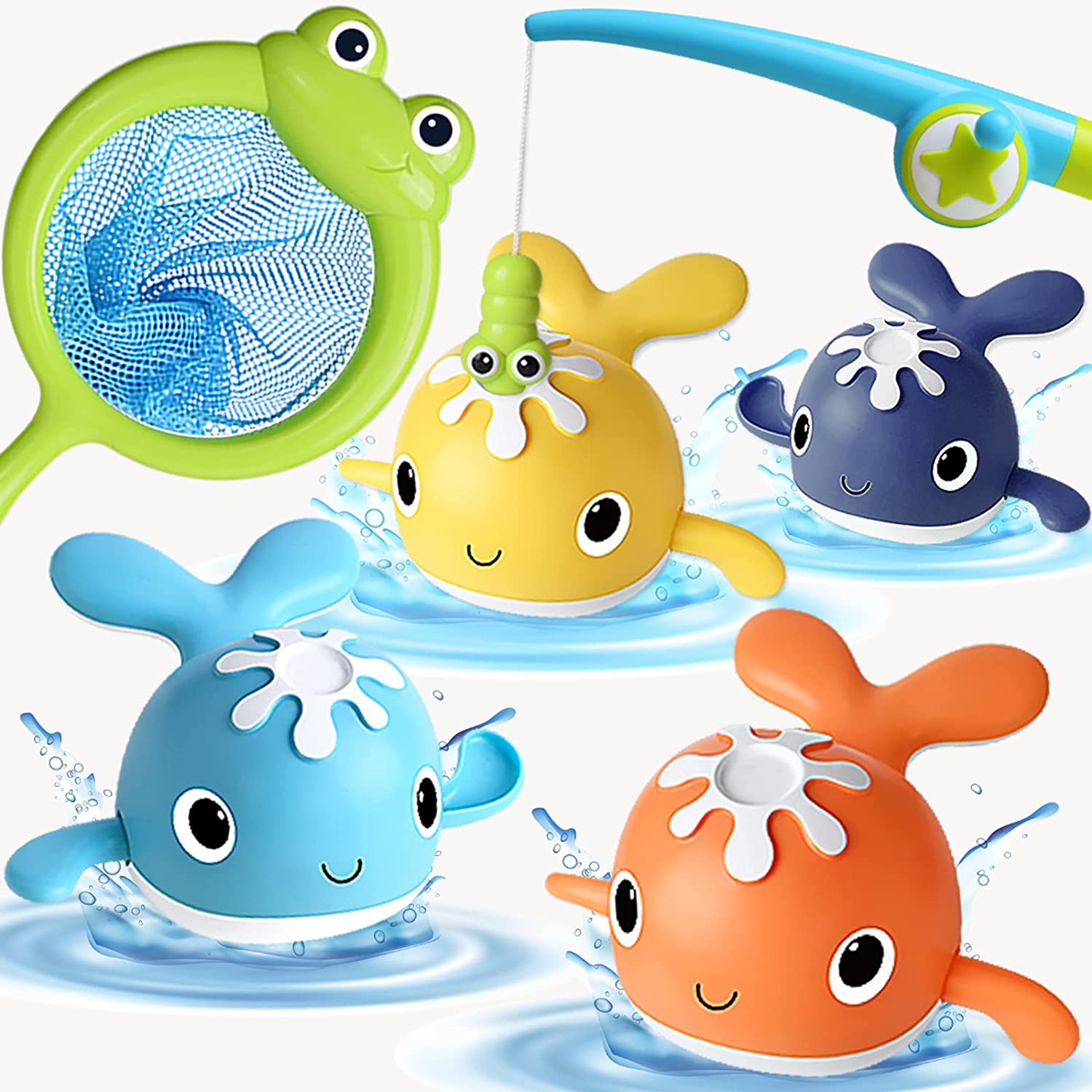 71eZDK7MBqL._AC_SL1500 Bath Buddies™ - Met pret in bad - Vissetje Set van 3 - licht | Educatief Speelgoed - Afbeelding 1