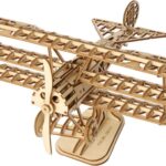 Robotime houten 3D puzzel - Bi-Plane