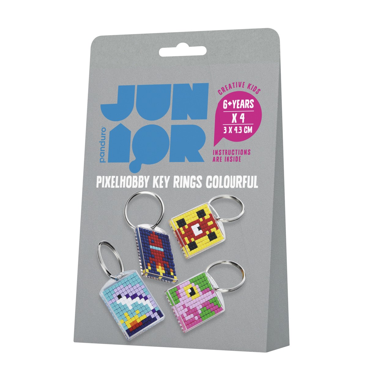 Panduro Junior DIY kit - Pixel sleutelhangers - Colourful Panduro Junior DIY kit - Pixel sleutelhangers - Colourful - Afbeelding 1