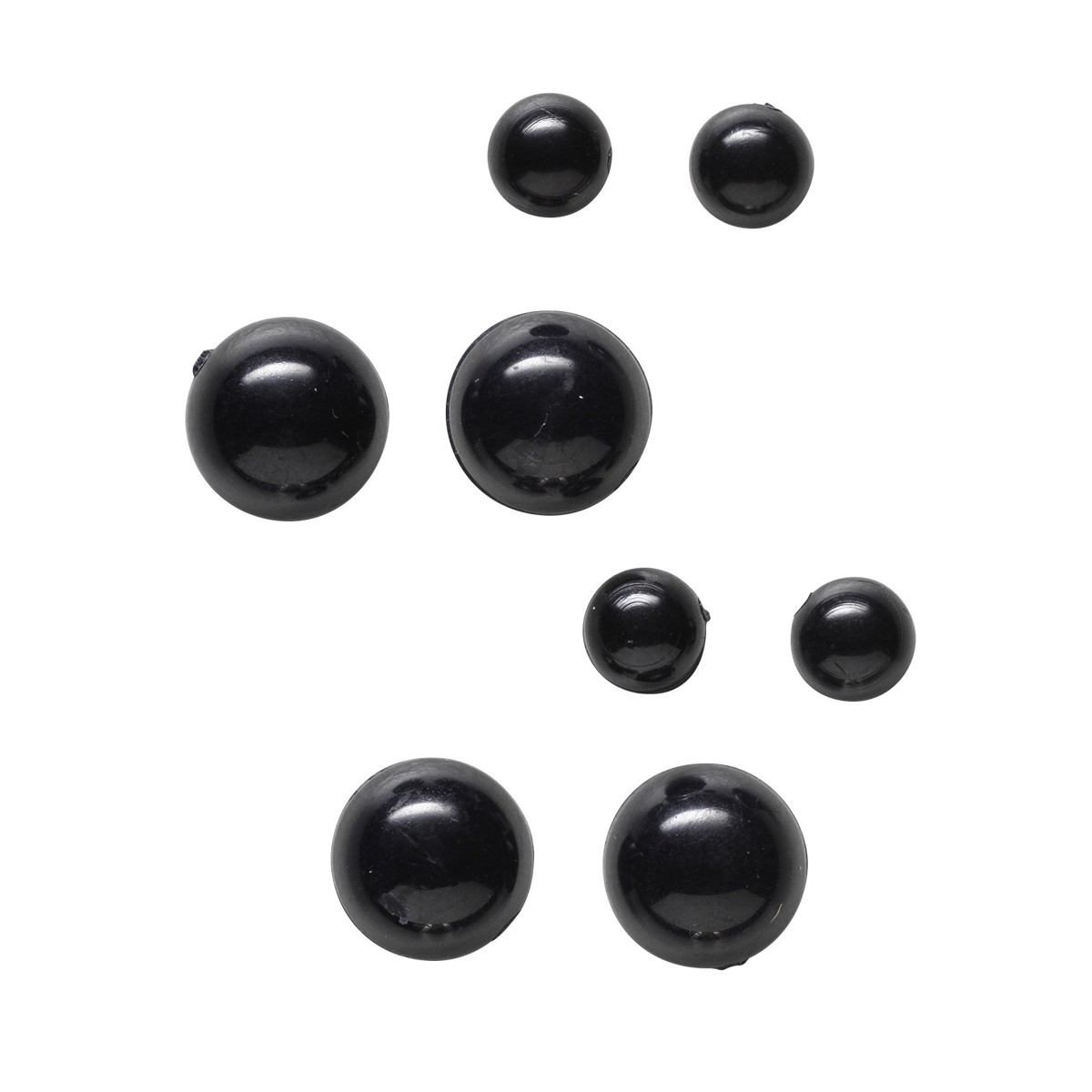 Zwarte kraalogen - 5 tot 8 mm Zwarte kraalogen - 5 tot 8 mm - Afbeelding 1