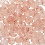 Panduro glaskralen - facet - 80 stuks - roze