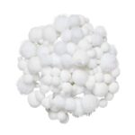 Pompons - 150 stuks - wit