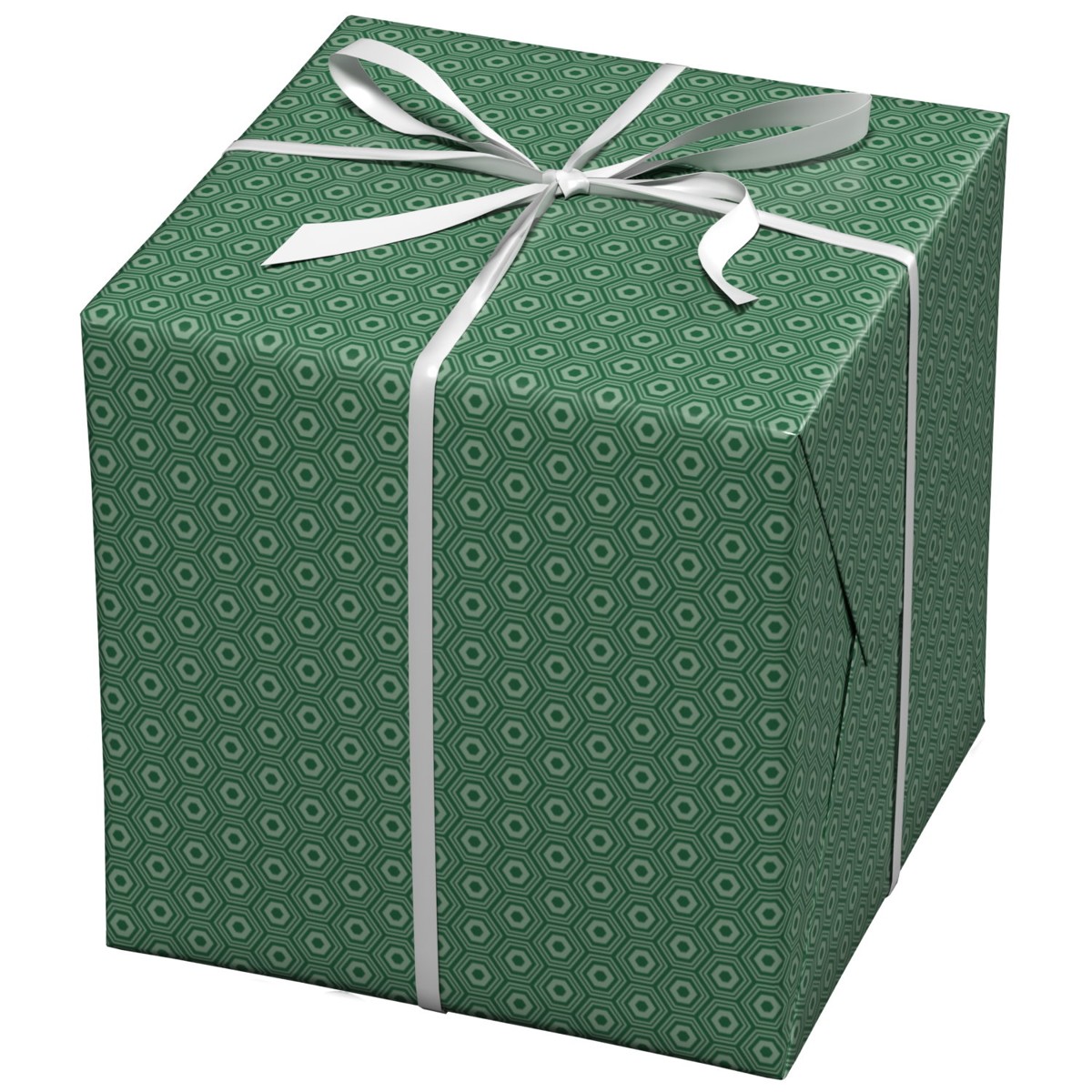 Cadeaupapier - 10 meter - groene honingraat Cadeaupapier - 10 meter - groene honingraat - Afbeelding 1