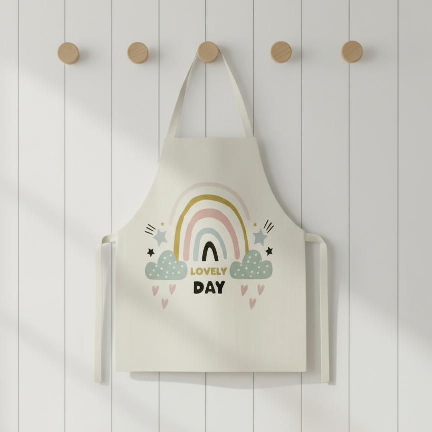 7_0cf61cc7-c6af-42cd-8826-431c328d842e MiniChef™ – Speels&Vlekwerend– Kinder Schort M (5-8 jaar) / Heerlijke dag | Educatief Speelgoed - Afbeelding 1