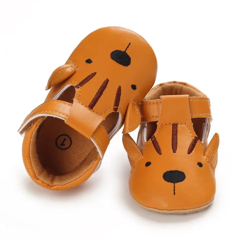 7_4b38ac81-b873-4c34-9bd2-91fdd3474558 Mini Fashion - Zachte Eerste Stapjes - Dieren Kinder Schoentjes Tiger Tots Treads / 12cm (6–12 maanden) | Educatief Speelgoed - Afbeelding 1