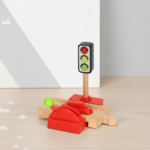 Woods– Stijlvol&Educatief– Houten Openbaar Vervoer Speelset Hefbarrière | Educatief Speelgoed