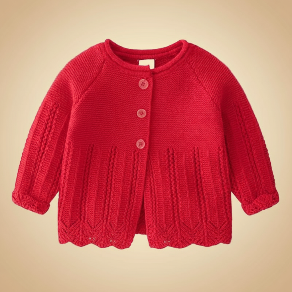 7_d55d9fdf-8f13-49f7-acca-1e55cbd7ae8f CozyCub– Comfortabel&Modieus– Gebreide Kinder Cardigan Sweater Kersenrood / 90 (12-18 maanden) | Educatief Speelgoed - Afbeelding 1