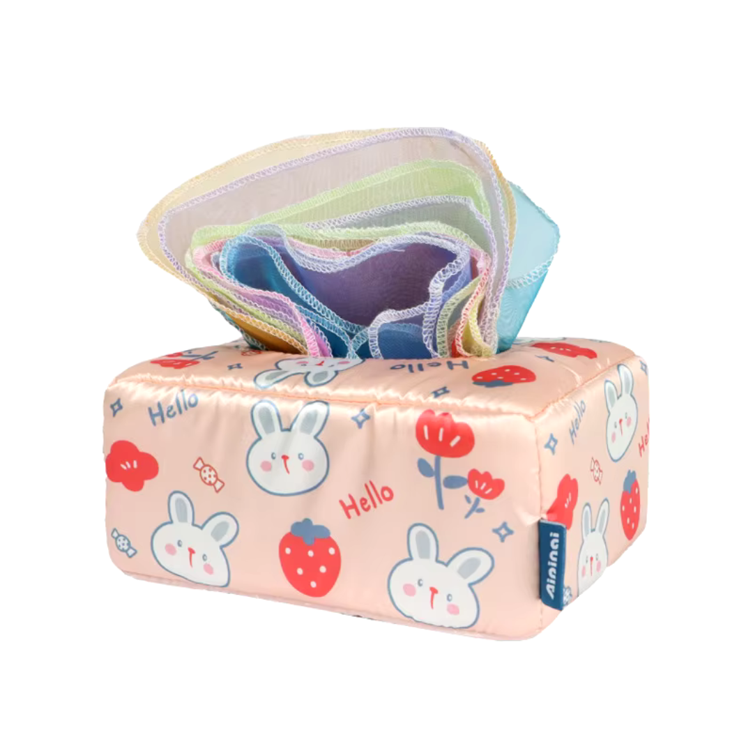 7_d8351b6a-1803-4fc8-8b18-bc68100b5809 KleurenKracht– Ontwikkeling&Zintuigen– Montessori Sensorische Tissuebox Konijntjes | Educatief Speelgoed - Afbeelding 1