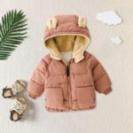 PolarNest– Warm&Trendy– Winterjas met Teddyvoering Terracotta / 120 (4–5 jaar) | Educatief Speelgoed