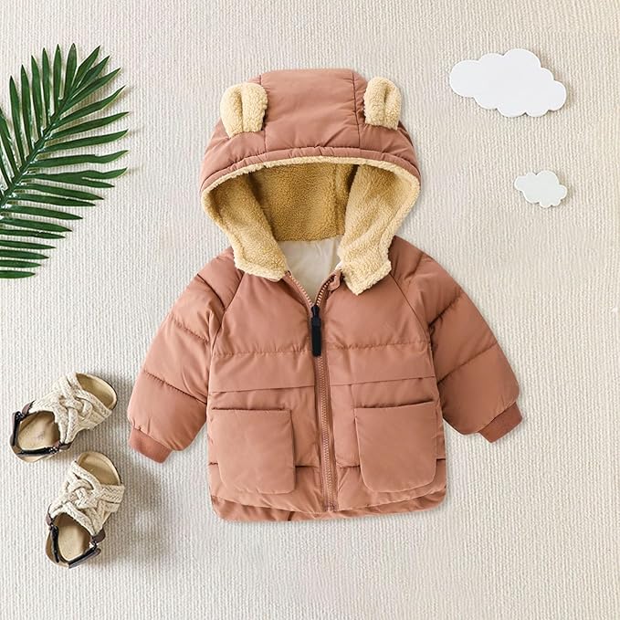 810SAYwvUlL._AC_SX679 PolarNest– Warm&Trendy– Winterjas met Teddyvoering Terracotta / 120 (4–5 jaar) | Educatief Speelgoed - Afbeelding 1