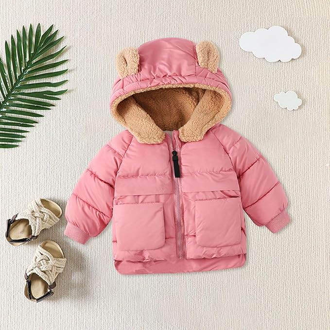 813nYqZWk_L._AC_SX679 PolarNest– Warm&Trendy– Winterjas met Teddyvoering Roze / 100 (2–3 jaar) | Educatief Speelgoed - Afbeelding 1