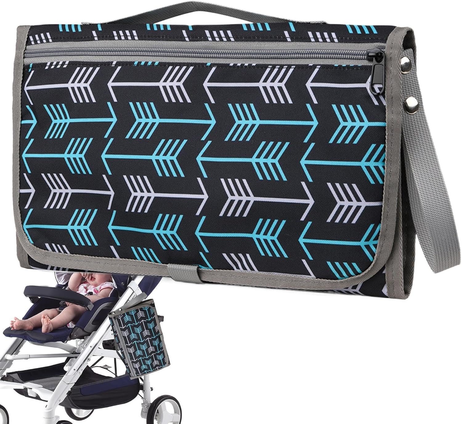 81S3HAquzuL._AC_SL1500 QuickChange– Snel&Zacht– Verschoonmat Grijsblauw | Educatief Speelgoed - Afbeelding 1