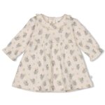 Jurk Feetje Fields Of Green Rib Offwhite