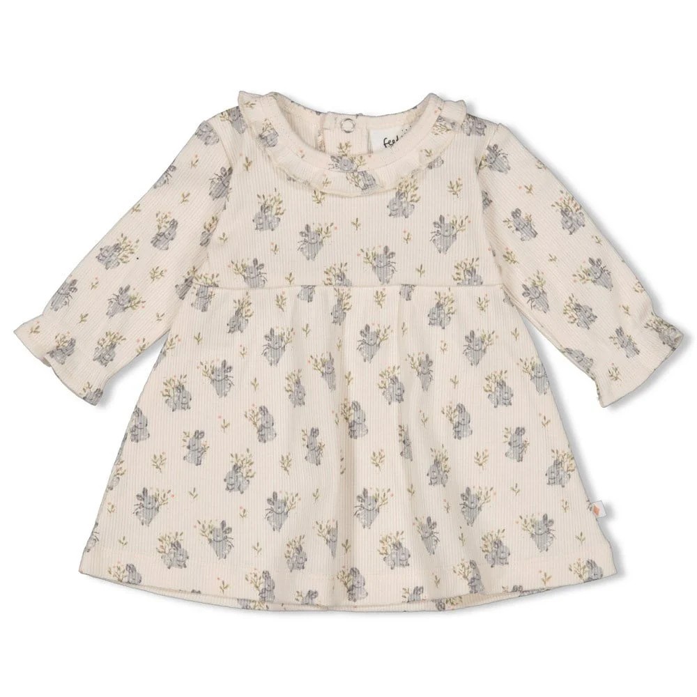 Jurk Feetje Fields Of Green Rib Offwhite Jurk Feetje Fields Of Green Rib Offwhite - Afbeelding 1