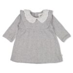 Jurk Feetje Rib Ajour Fields Of Green Grijs Melange