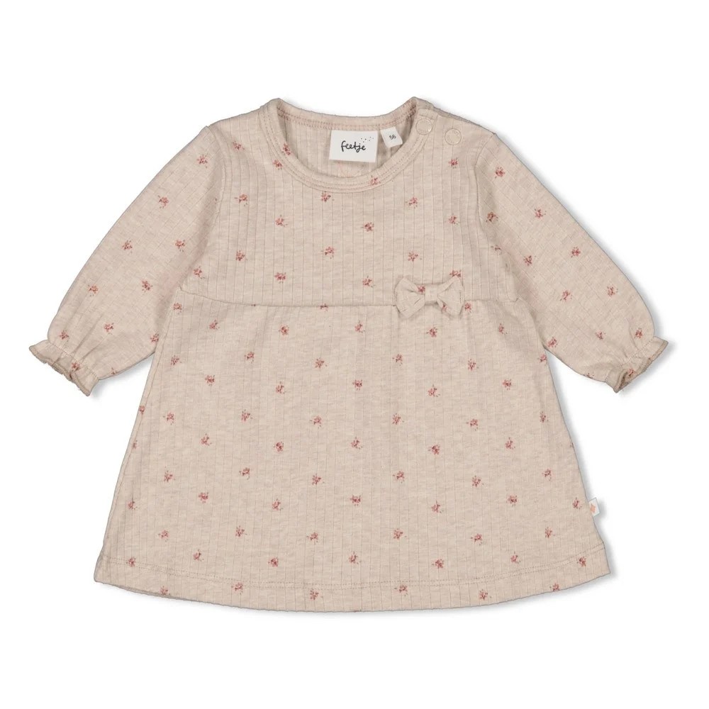 Jurk Feetje Rib Morning Sun Taupe Melange Jurk Feetje Rib Morning Sun Taupe Melange - Afbeelding 1