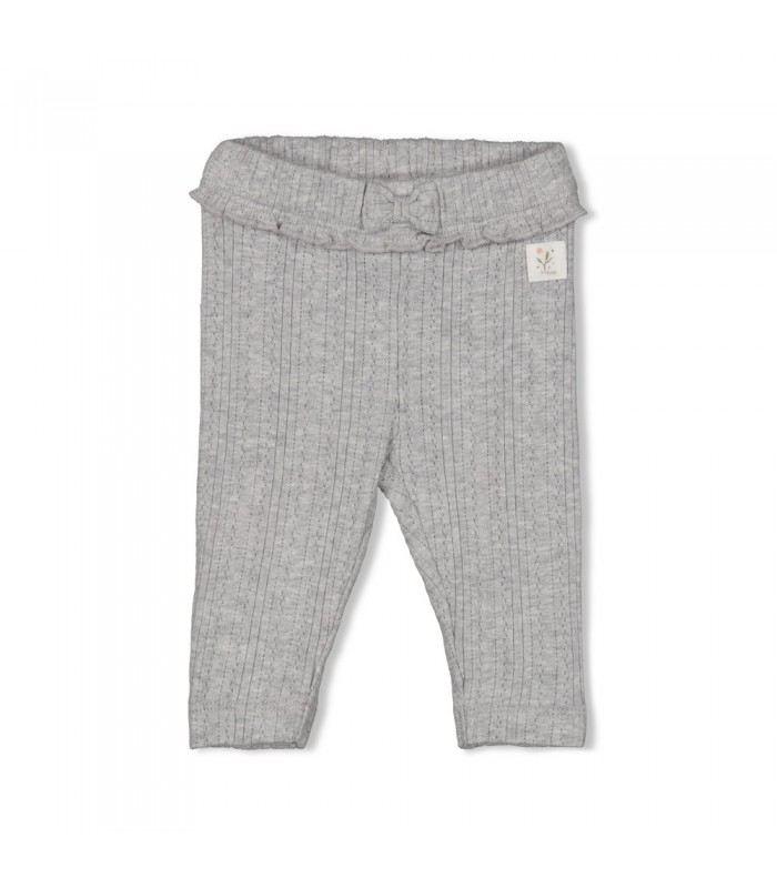 Legging Ajour Rib Feetje Fields of Green Grijs Melange - Afbeelding 1