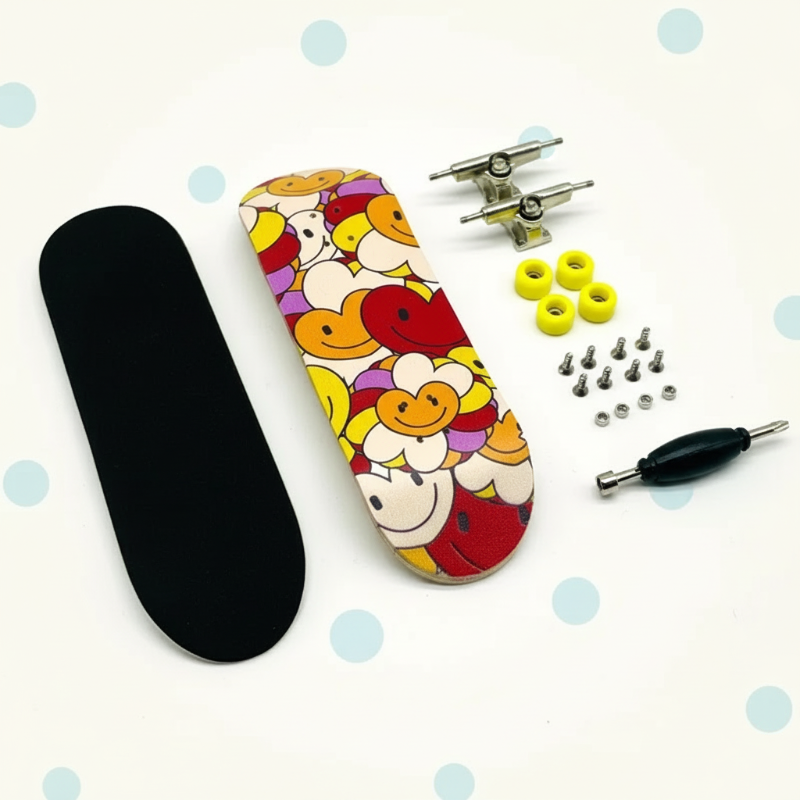 8_2a9ddcbd-dbb2-446a-a78b-1dc7f968f358 MiniDeck– Stoer&Flexibel– Vinger skateboard Hart | Educatief Speelgoed - Afbeelding 1
