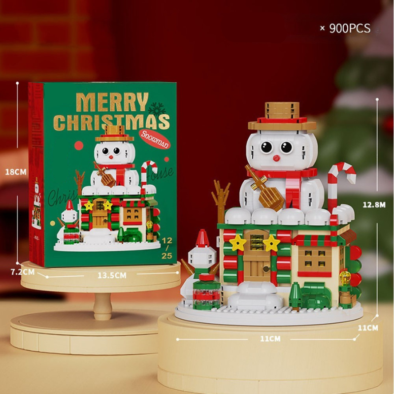 8_b35f821f-89d8-4781-82ac-4cdfb8ed8c7f SnowieBlocks– schattig&leuk– Kerst Bouwblokjes Grote Sneeuwpop | Educatief Speelgoed - Afbeelding 1