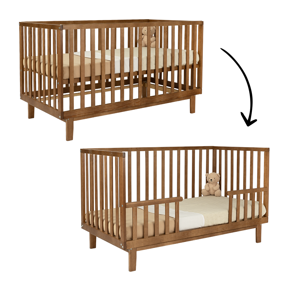 Meegroei Ledikant Novi at Home® Elise 70x140 Walnut Meegroei Ledikant Novi at Home® Elise 70x140 Walnut - Afbeelding 1