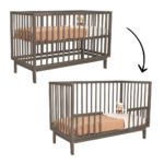 Meegroei Ledikant Novi at Home® Lauren Chocolate 60x120