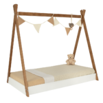 Peuterbed Colorfull Home 70x140 Vloerbed Tipi Walnut V2