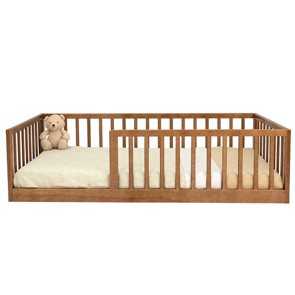 Peuterbed Colorfull Home Vloerbed 70x140 Walnut - Afbeelding 1