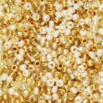 Rocailles - 9/0 - mix goudkleurig