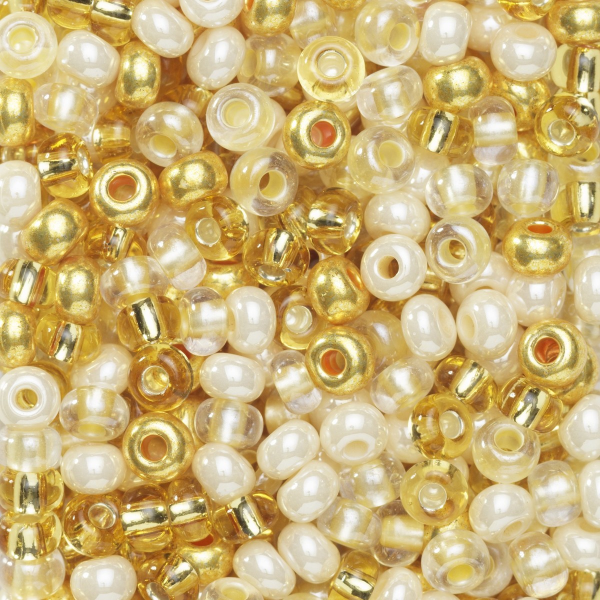 Rocailles - 6/0 - mix goudkleurig