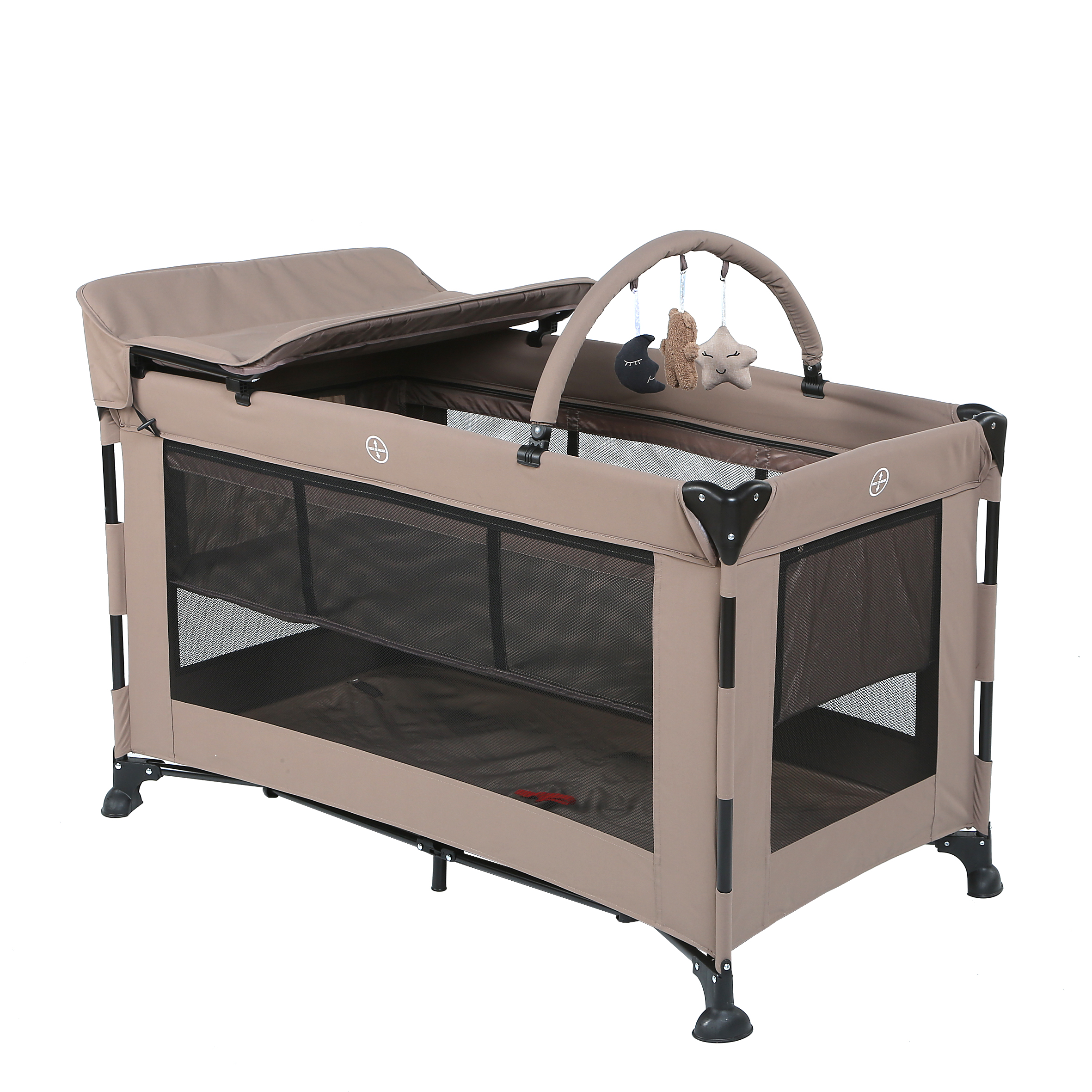 Campingbed Titanium Baby Solid Emma Lush Taupe Campingbed Titanium Baby Solid Emma Lush Taupe - Afbeelding 1