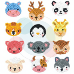 GemArt– Schattig&Glanzend– Diamant Painting Stickers Dieren B | Educatief Speelgoed