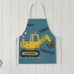 MiniChef™ – Speels&Vlekwerend– Kinder Schort S (2-5 jaar) / Gele graver | Educatief Speelgoed