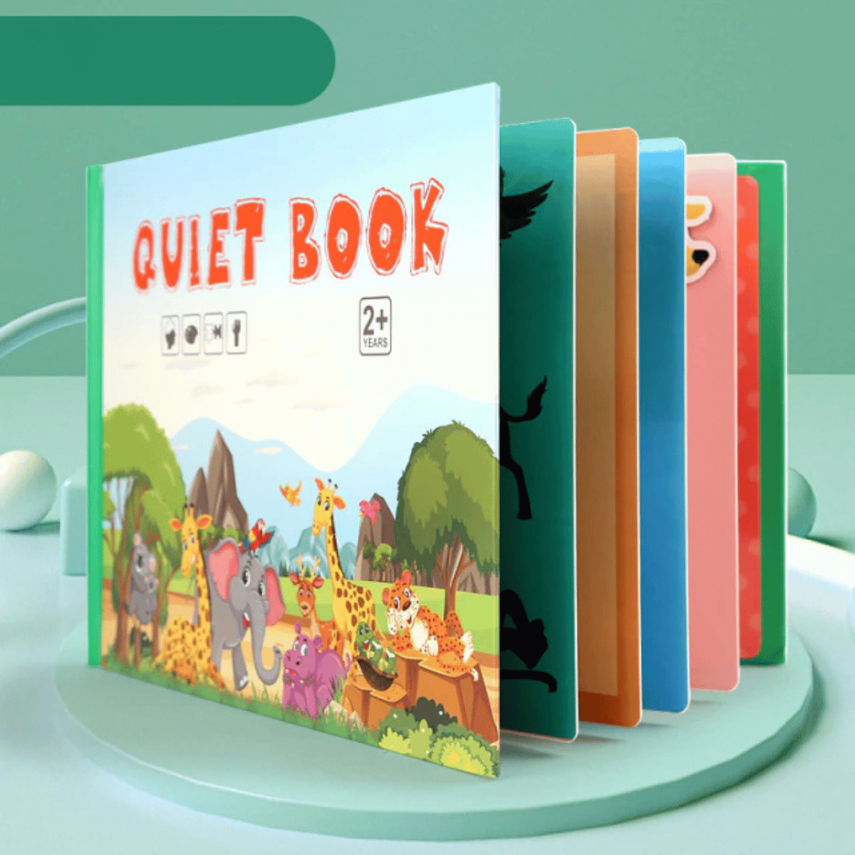 Animal Quiet Book™ - Ontwikkel de fijne motoriek - Leerboek Dieren - €29.95 | Educatief Speelgoed - Afbeelding 1