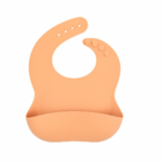 Mess Catcher– Geen Geknoei – Siliconen Slabbertje Abrikoos | Educatief Speelgoed