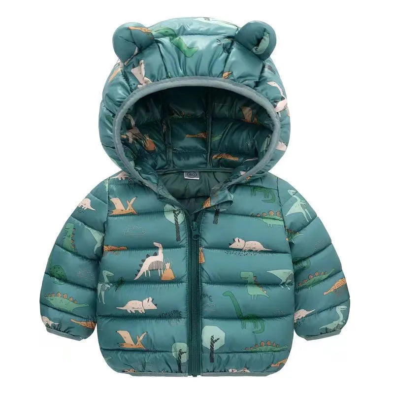 Baby-Girls-Hooded-Down-Jackets-For-Kids-Coats-Autumn-Boys-Cartoon-Warm-Jacket-Coat-Jacket-Toddler_bf7f4c37-8787-410c-9540-d3e1fb784d95 Mini Fashion™ - Polyester winterjas met Capuchon Groen / 120 (7-8 jaar) | Educatief Speelgoed - Afbeelding 1