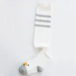 Mini Fashion™ - Babystapjes in style - Beenwarmersetje Wit/Grijs / S (0-1 jaar) | Educatief Speelgoed