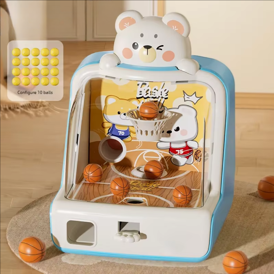 BlueBear BounceShot– Snel en leuk – Basketbalreflexspel Blauwe Beer / Nee | Educatief Speelgoed - Afbeelding 1